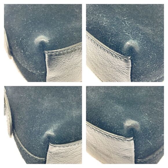 Gucci 499621 And 486628 Suede Ophidia Ggmarmont Shoulder Bag Black 371302 - Picture 5 of 10